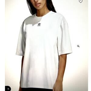 Adidas‎ Womens Originals Tee T Shirt White Plus  4X